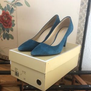 Michael Kors Dorothy Flex Pump Luxe Teal Suede 7.5/37.5